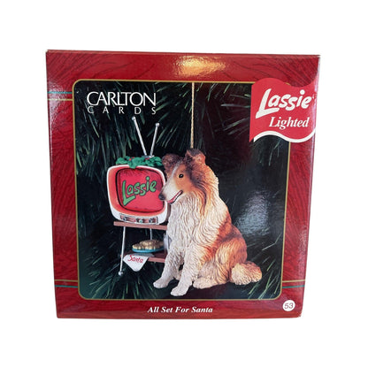 1996 All Set for Santa - Lassie Lighted Carlton Cards Ornaments (Lassie) CXOR-095W Image2