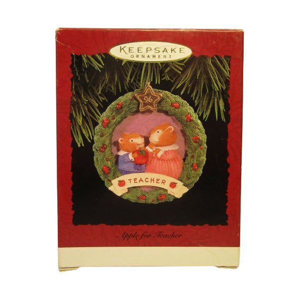 1996 Apple for Teacher Hallmark Ornament (Teacher) QX6121