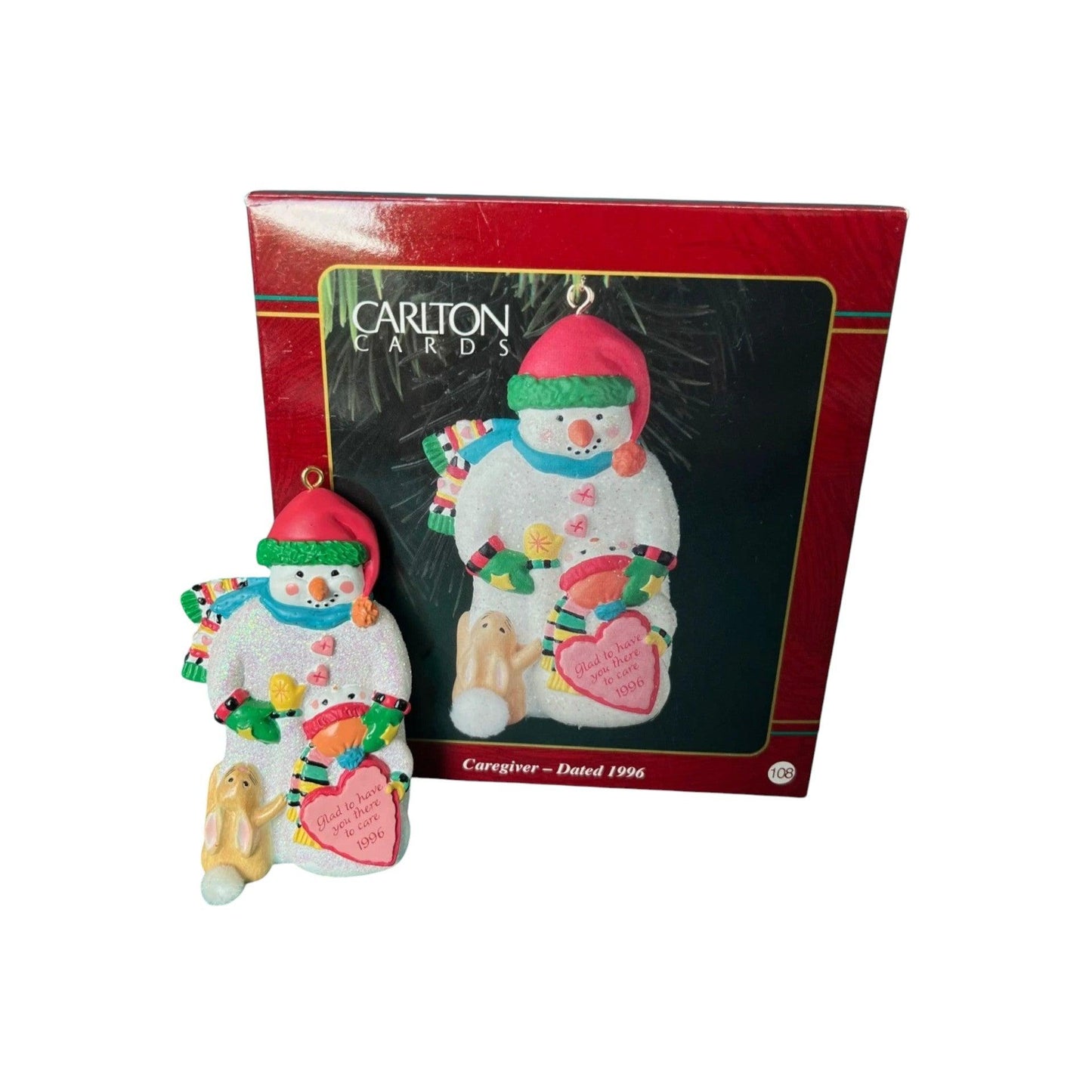 1996 Caregiver Carlton Cards Ornaments (Snowmen) CXOR-053T Image2