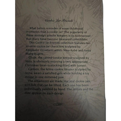 1996 Carmen Hallmark Ornament (Cookie Jar Friends) QK1164