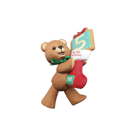 1996 Child's Fifth Christmas Hallmark Ornament (Child's Age Collection) QX6934 Image1