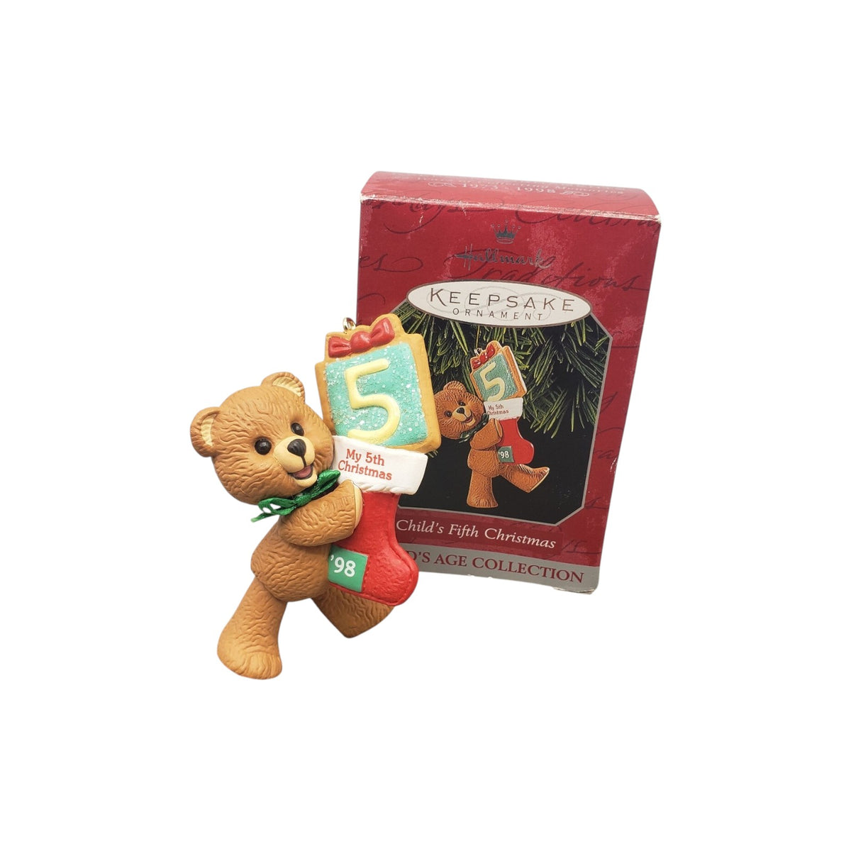 1996 Child's Fifth Christmas Hallmark Ornament (Child's Age Collection) QX6934 Image4