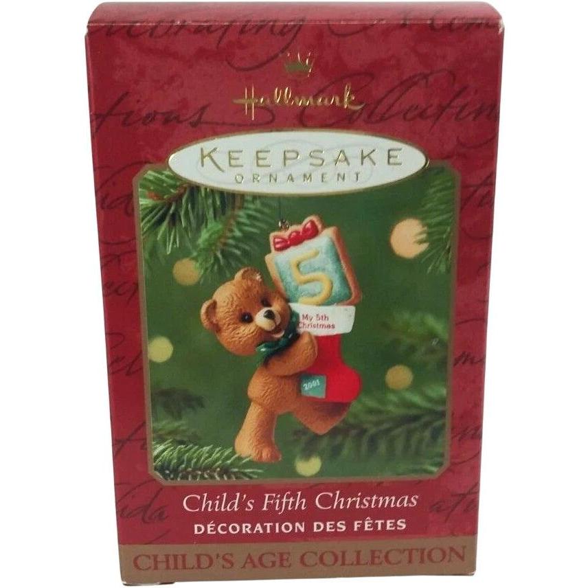 1996 Child's Fifth Christmas Hallmark Ornament (Child's Age Collection) QX8395