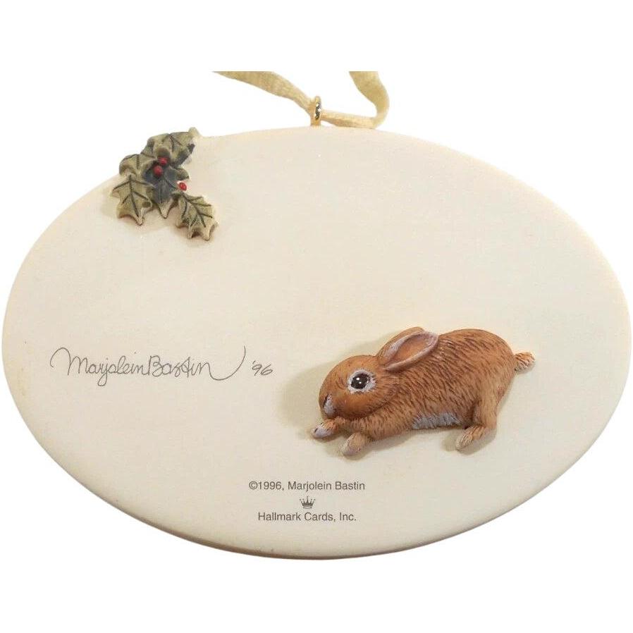 1996 Christmas Bunny Hallmark Ornament (Nature's Sketchbook) QK1104