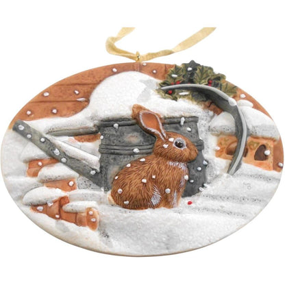 1996 Christmas Bunny Hallmark Ornament (Nature's Sketchbook) QK1104