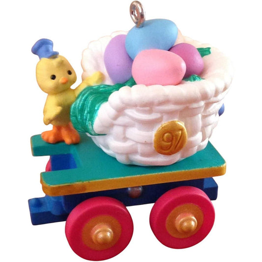 1996 Coilorful Coal Car Hallmark Ornament (Cottontail Express) QEO8652