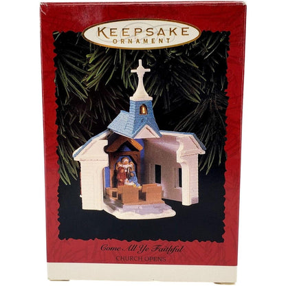 1996 Come All Ye Faithful Hallmark Ornament (Church) QX6244