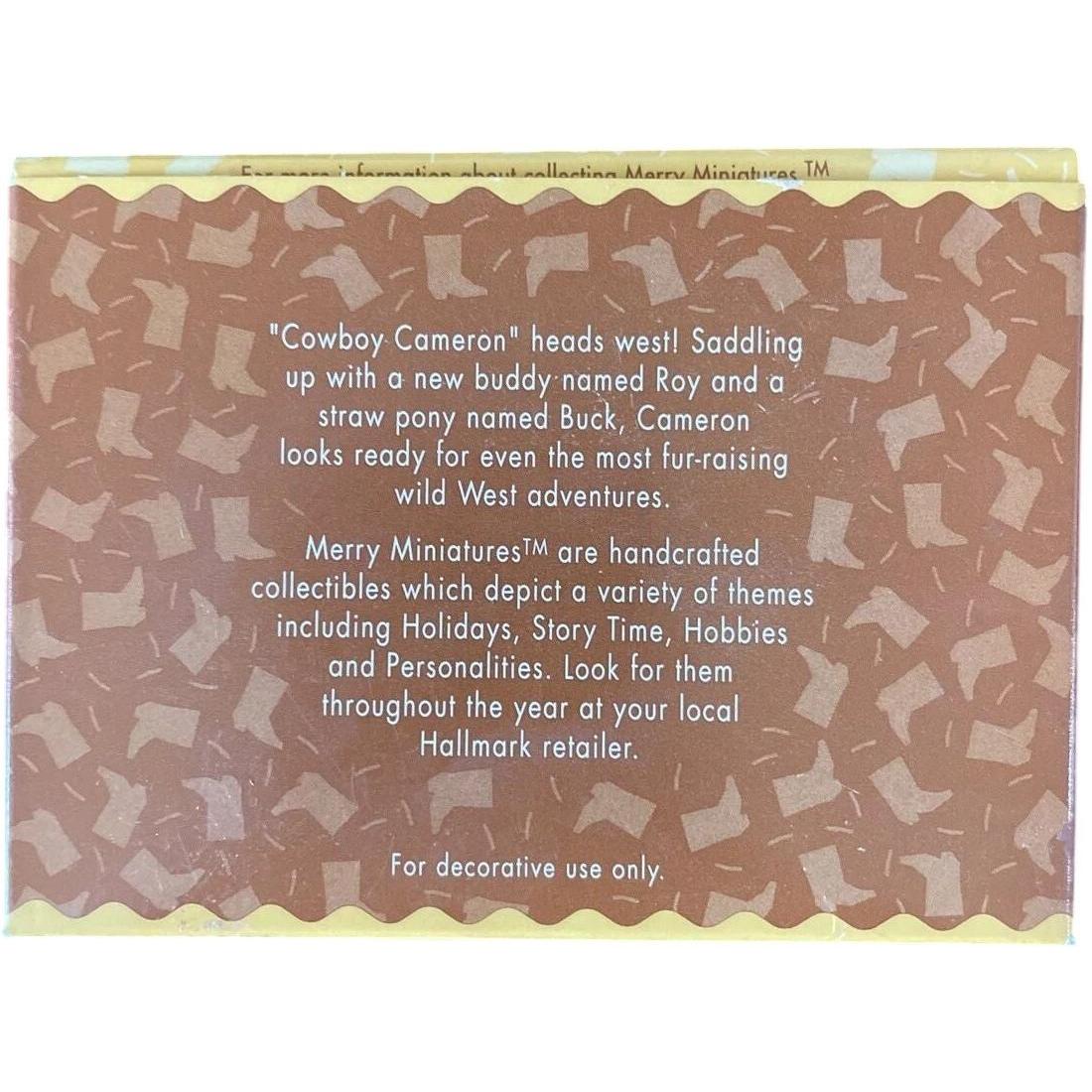 1996 Cowboy Cameron Hallmark Ornament (Merry Miniatures) QFM8041