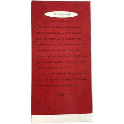 1996 Esmeralda and Djali Hallmark Ornament (The Hunchback of Notre Dame) QXI6351