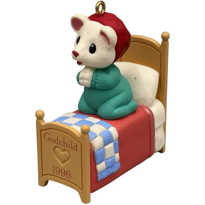1996 Godchild Hallmark Ornament (Mouse) QX5841