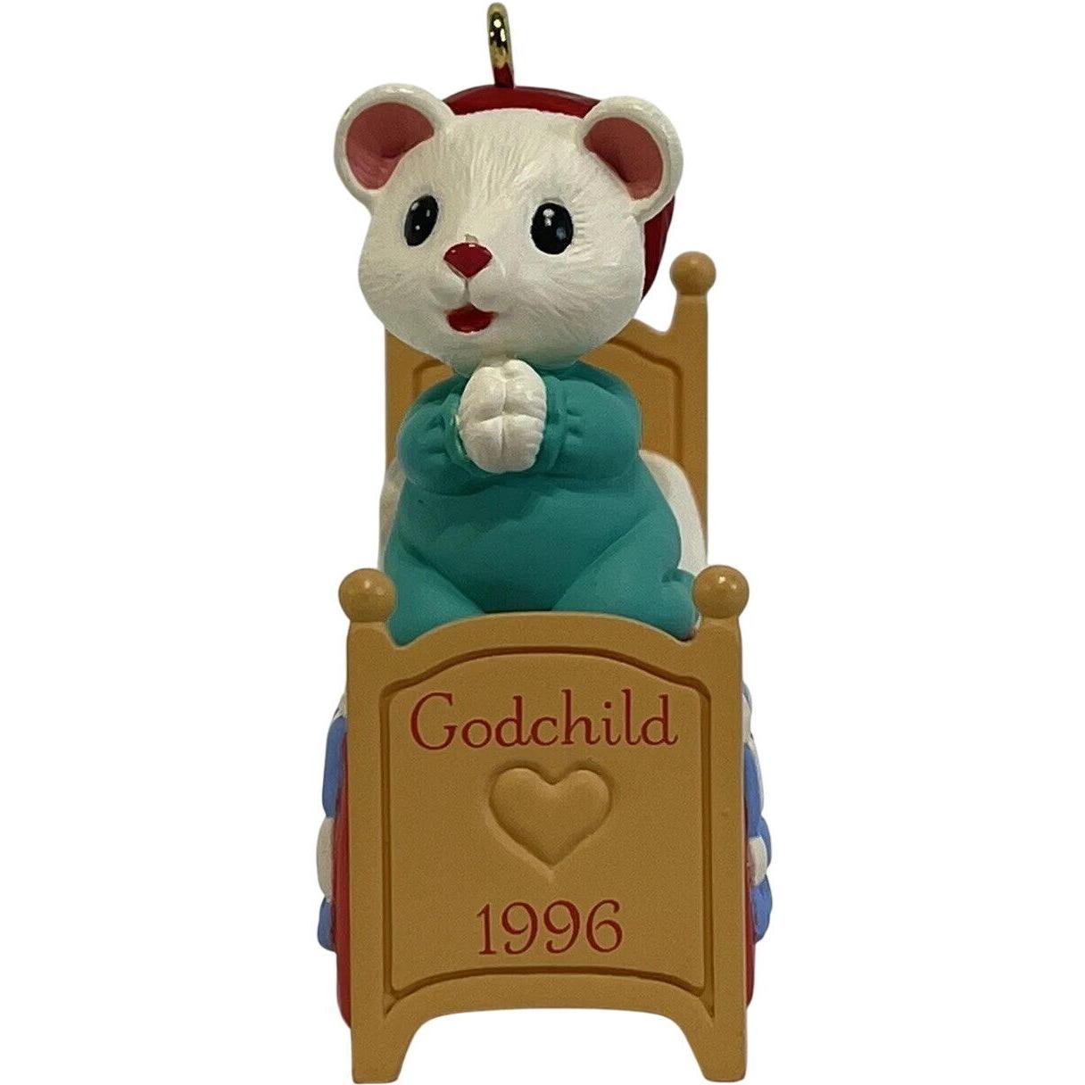 1996 Godchild Hallmark Ornament (Mouse) QX5841