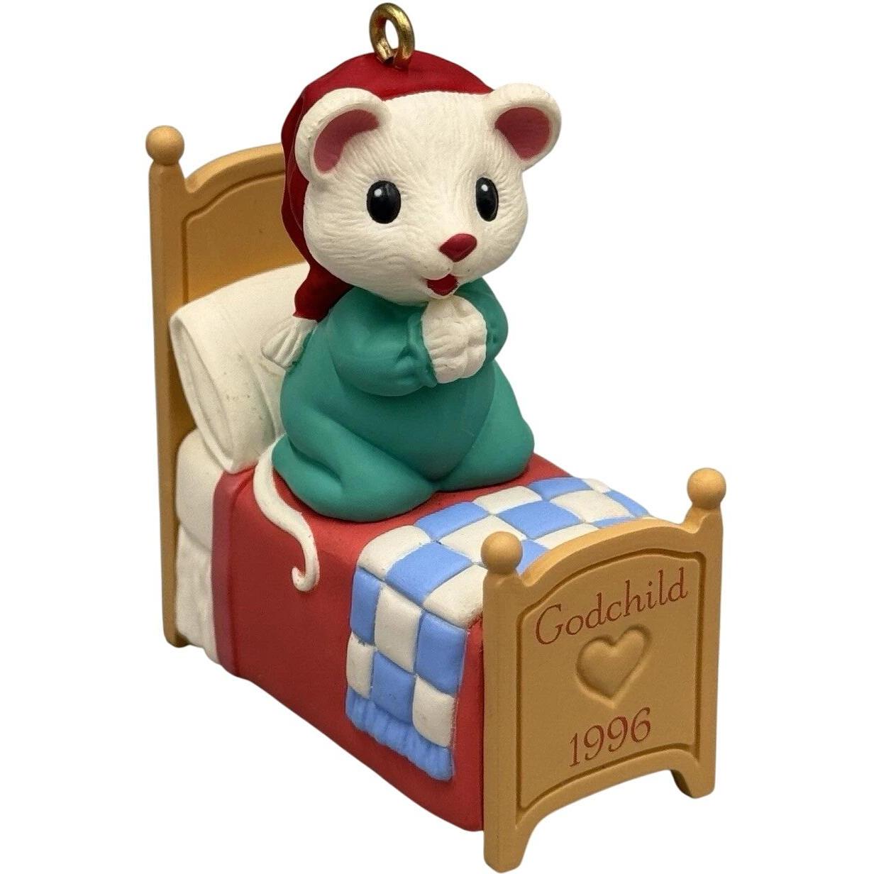 1996 Godchild Hallmark Ornament (Mouse) QX5841