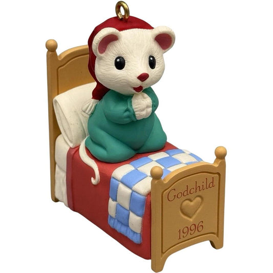1996 Godchild Hallmark Ornament (Mouse) QX5841