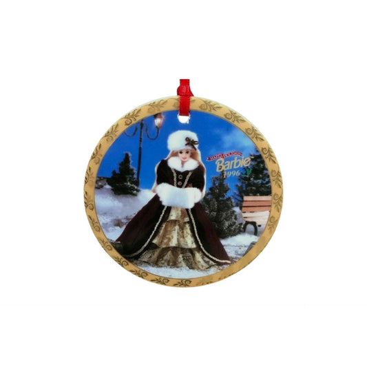 1996 Happy Holiday Barbie Enesco Ornament (Barbie) 188867 Image1