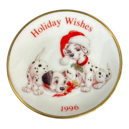 1996 Holiday Wishes Hallmark Ornament (101 Dalmatians) QXI6544