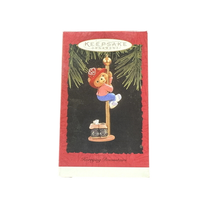 1996 Hurrying Downstairs Hallmark Ornament (Firefighter) QX6074 Image2