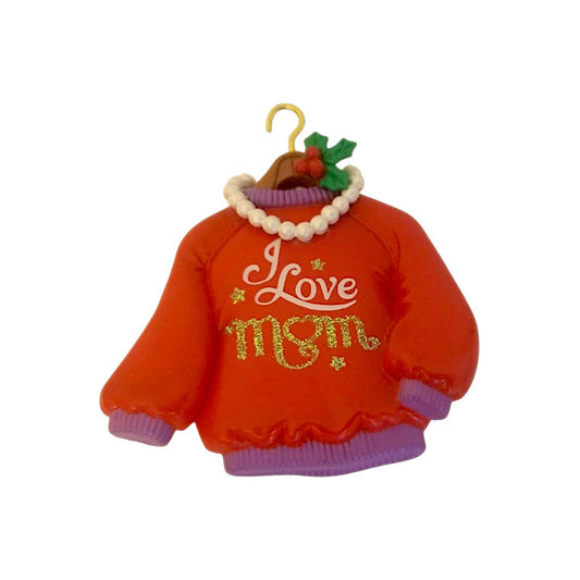 1996 I Love Mom Enesco Ornament (Holiday Sweater) 166928 Image1