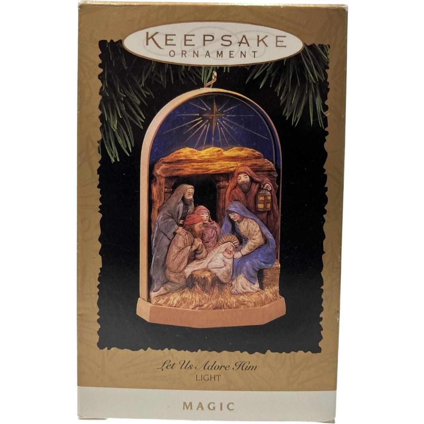 1996 Let Us Adore Him Hallmark Ornament (Nativity) QLX7381