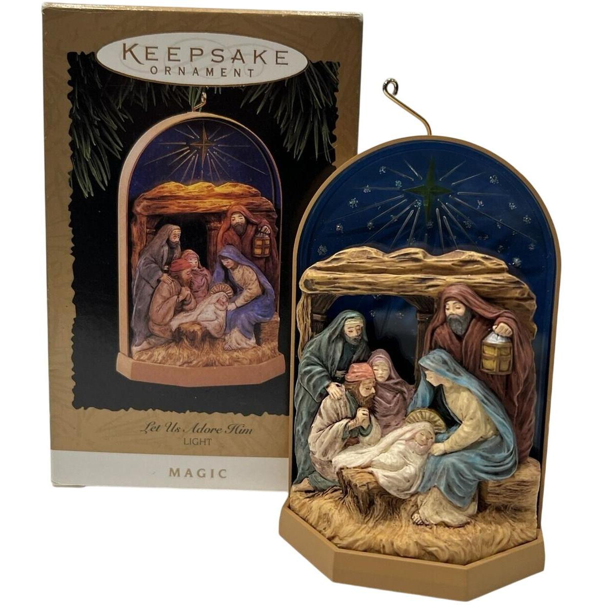 1996 Let Us Adore Him Hallmark Ornament (Nativity) QLX7381