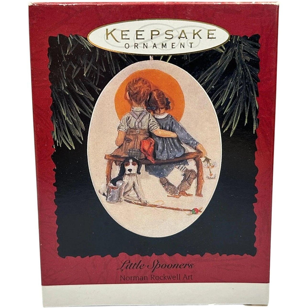 1996 Little Spooners Hallmark Ornament (Norman Rocketwell Art) QX5504