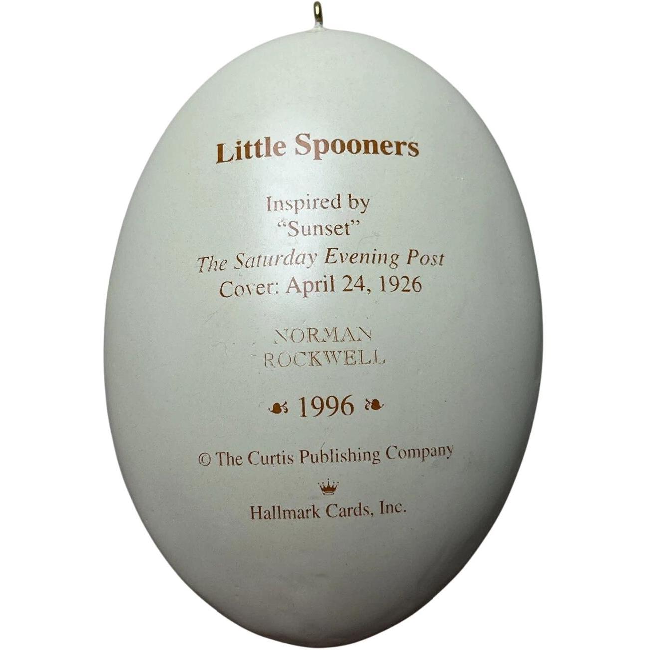 1996 Little Spooners Hallmark Ornament (Norman Rocketwell Art) QX5504