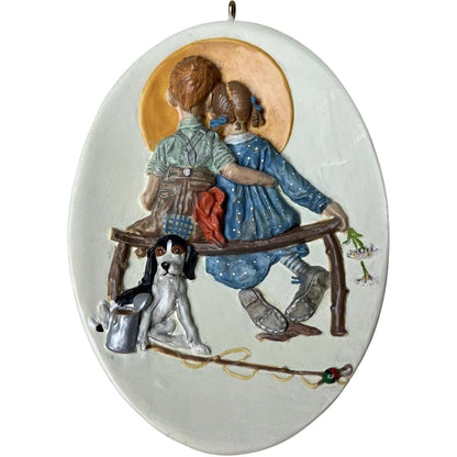 1996 Little Spooners Hallmark Ornament (Norman Rocketwell Art) QX5504