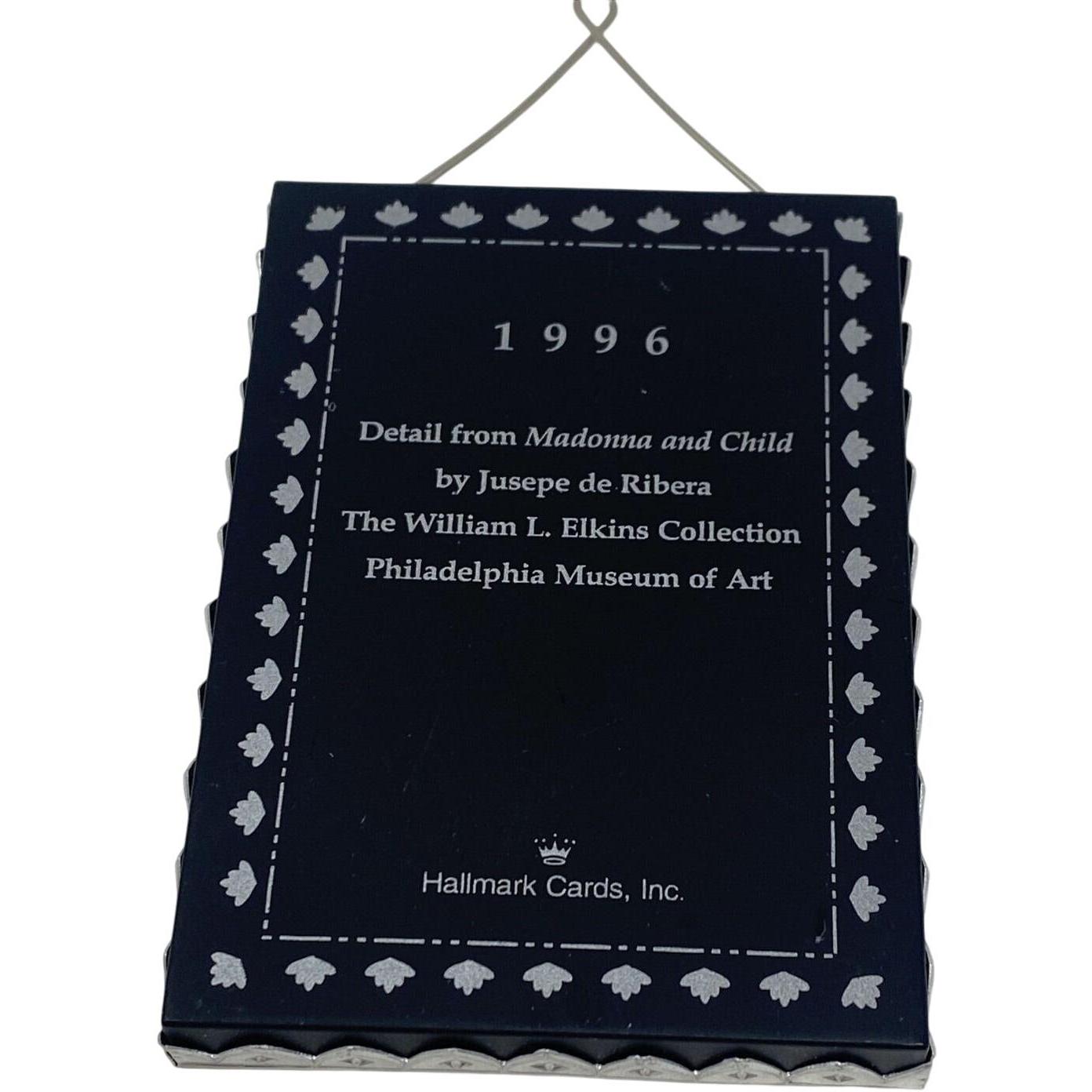 1996 Madonna and Child Hallmark Ornament (Fine Art Masterpiece) QX6324