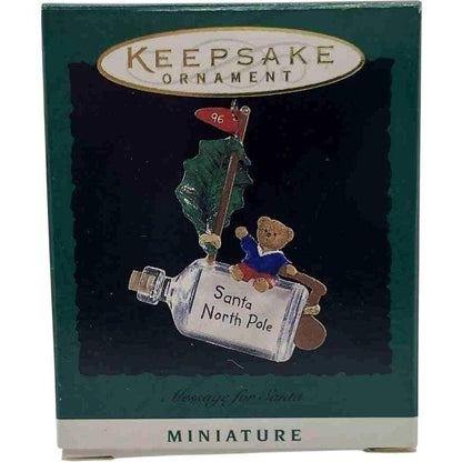 1996 Message for Santa Hallmark Ornament (Teddy Bear) QXM4254