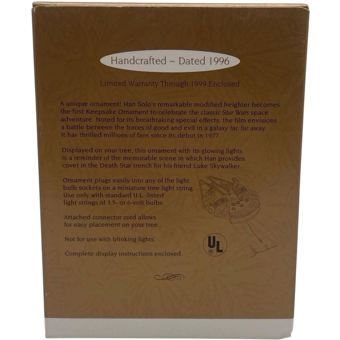 1996 Millennium Falcon Hallmark Ornament (Star Wars) QLX7474