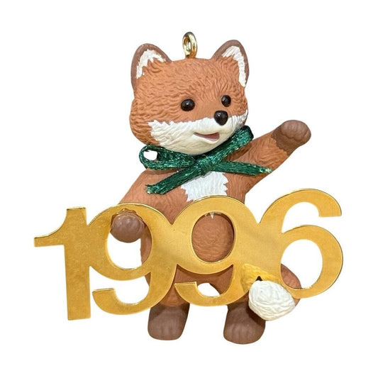 1996 Otter with Brass 1995 Hallmark Ornament (Fabulous Decade) QX5661 Image1