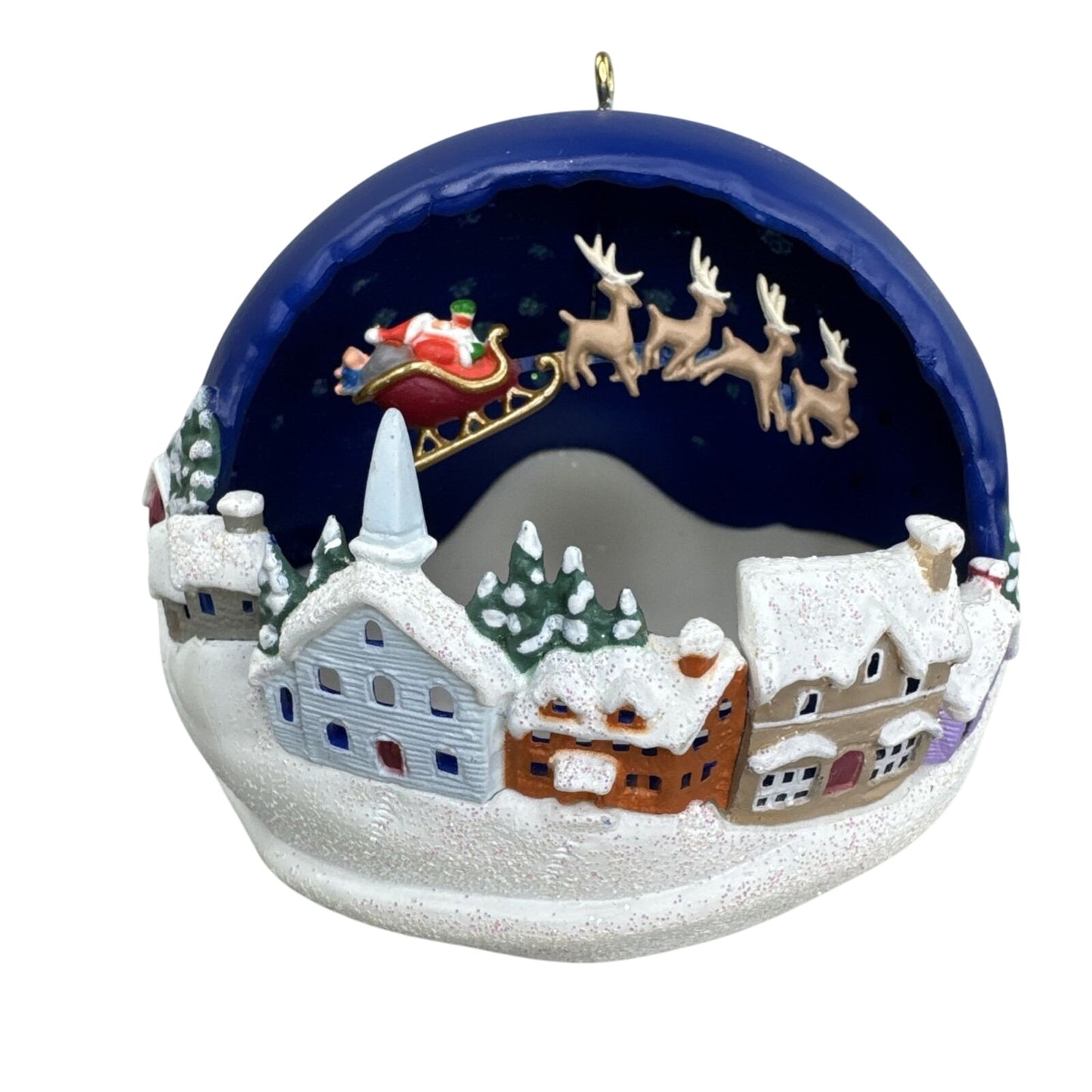 1996 Over the Rooftops Hallmark Ornament (Sleigh) QLX7374