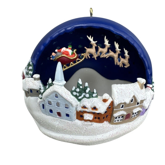 1996 Over the Rooftops Hallmark Ornament (Sleigh) QLX7374