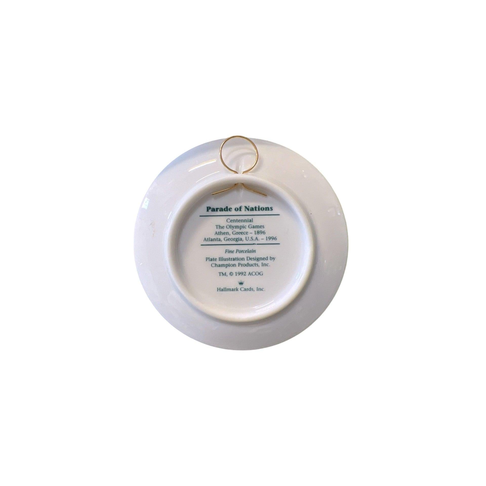 1996 Parade of Nations — Porcelain Collector’s Plate (Olympic) Hallmark Ornament QHC8194 Image4