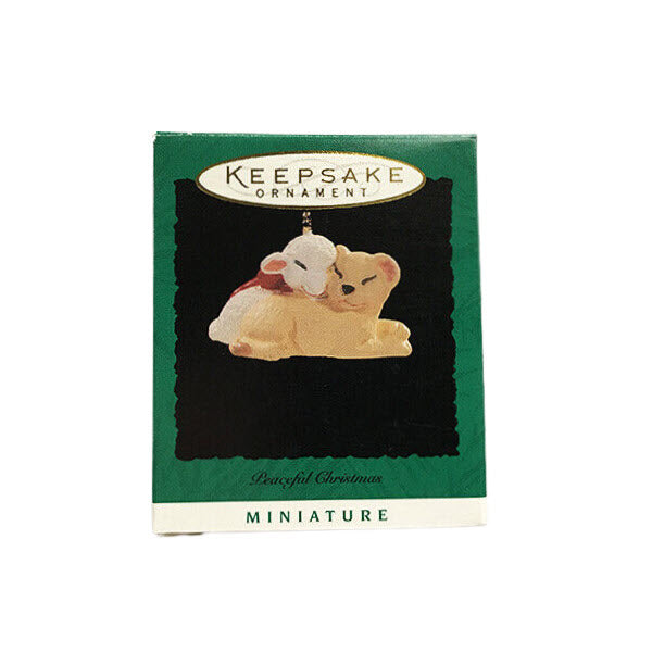 1996 Peaceful Christmas Hallmark Ornament (Lion and Lamb) QXM4214