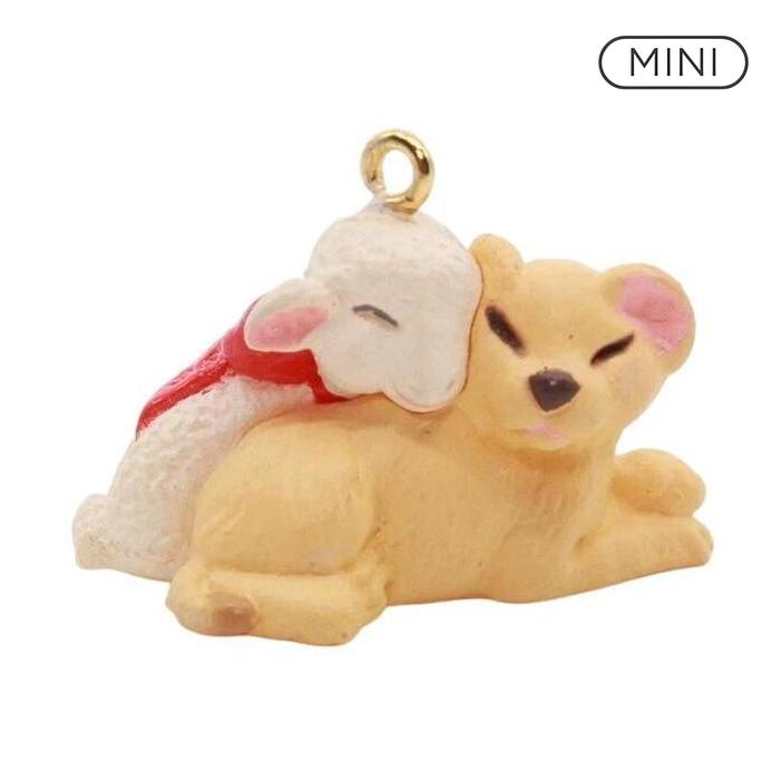 1996 Peaceful Christmas Hallmark Ornament (Lion and Lamb) QXM4214 Image1