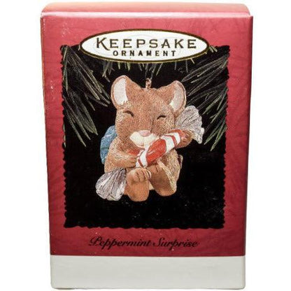 1996 Peppermint Surprise Hallmark Ornament (Mouse) QX6234