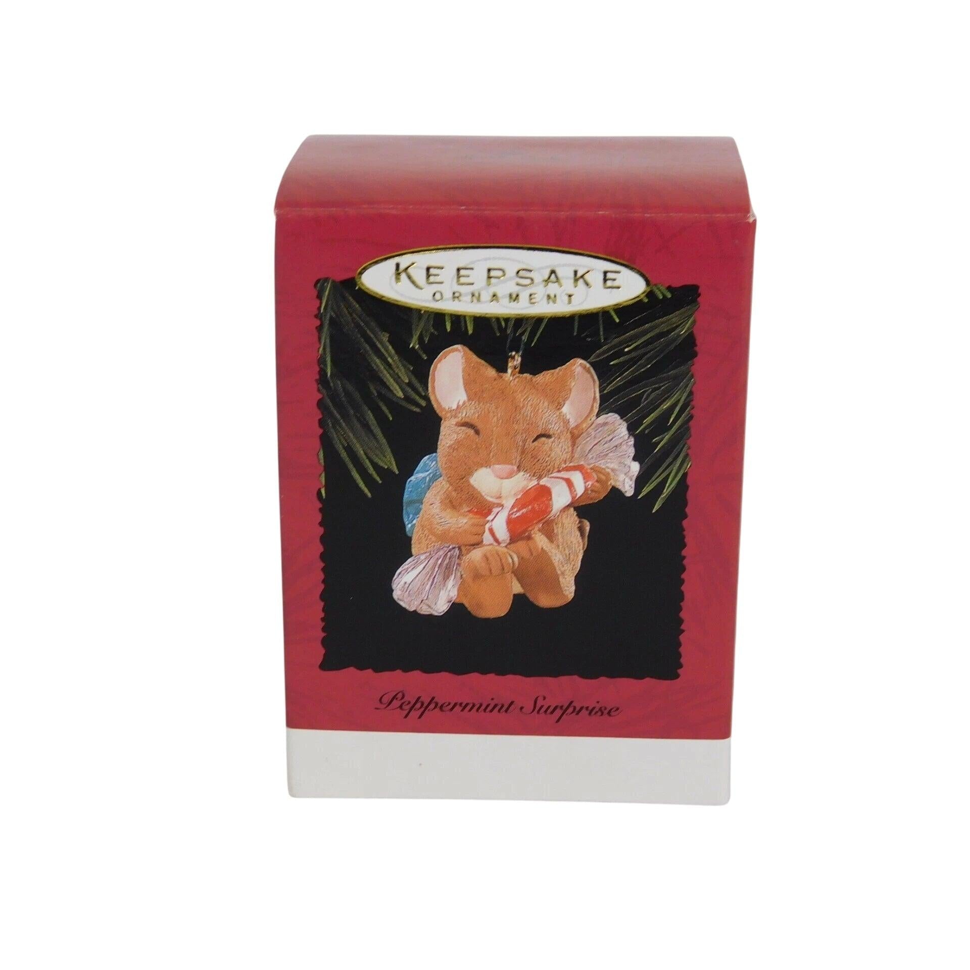 1996 Peppermint Surprise Hallmark Ornament (Mouse) QX6234 Image2
