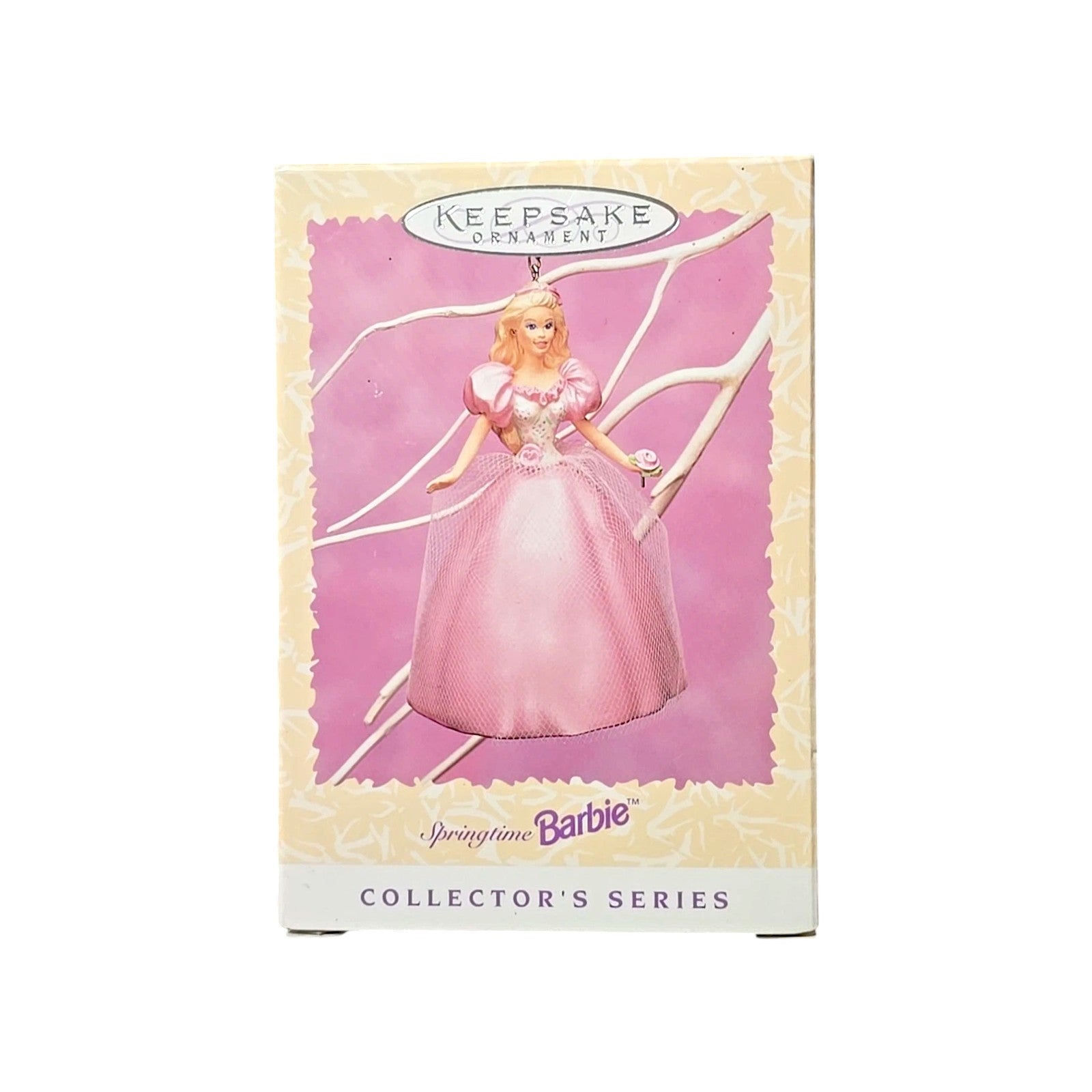 1996 Pink Dress Hallmark Ornament (Springtime Barbie) QEO8081 Image2