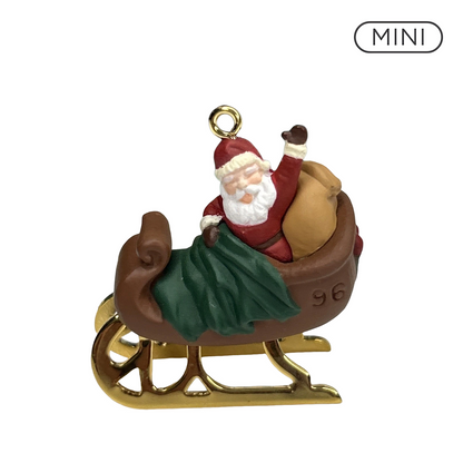 1996 Santa in Sleigh Hallmark Ornament (The Night Before Christmas) QXM4104 Image1