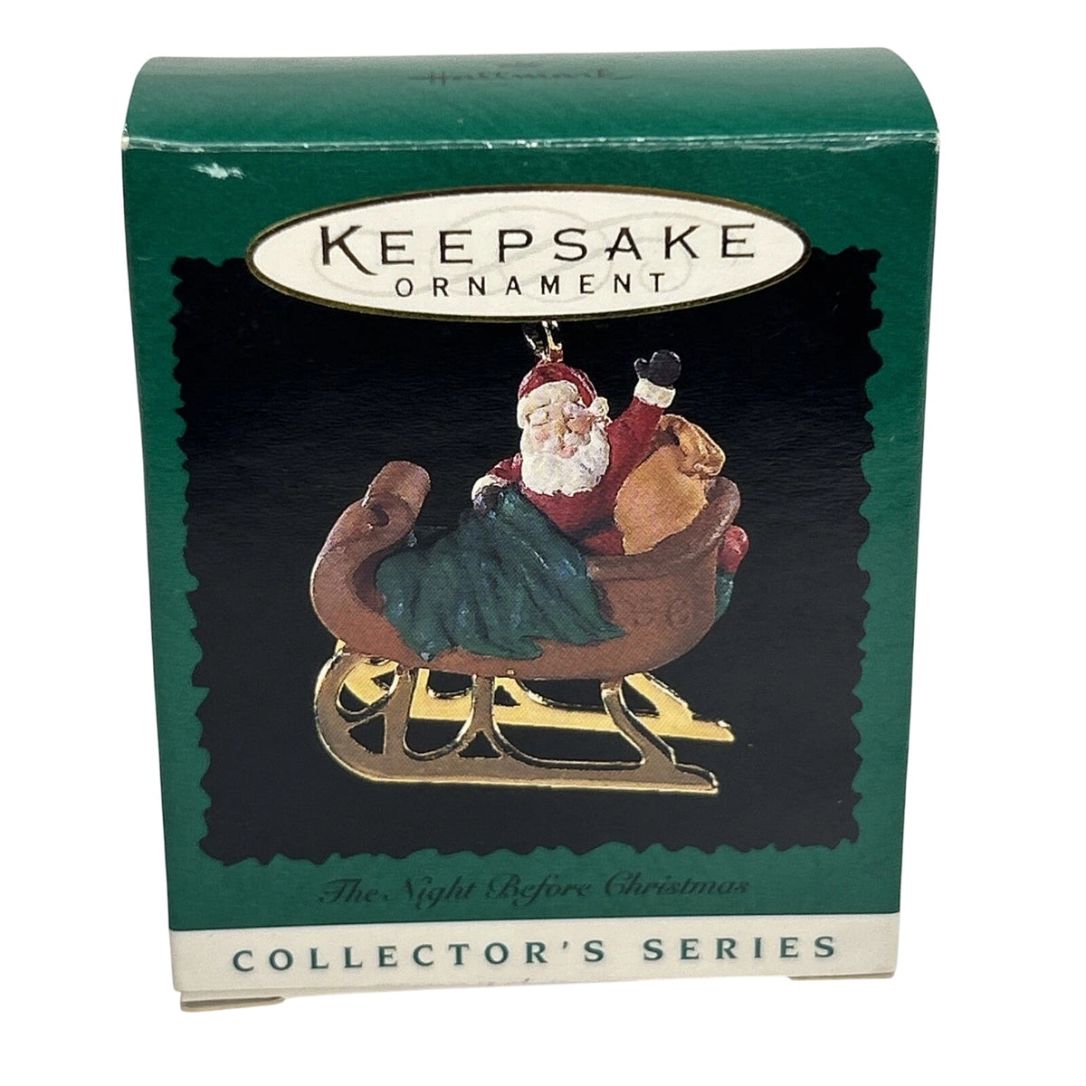 1996 Santa in Sleigh Hallmark Ornament (The Night Before Christmas) QXM4104 Image2
