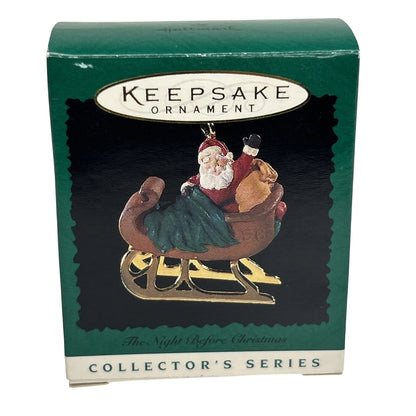 1996 Santa in Sleigh Hallmark Ornament (The Night Before Christmas) QXM4104 Image2
