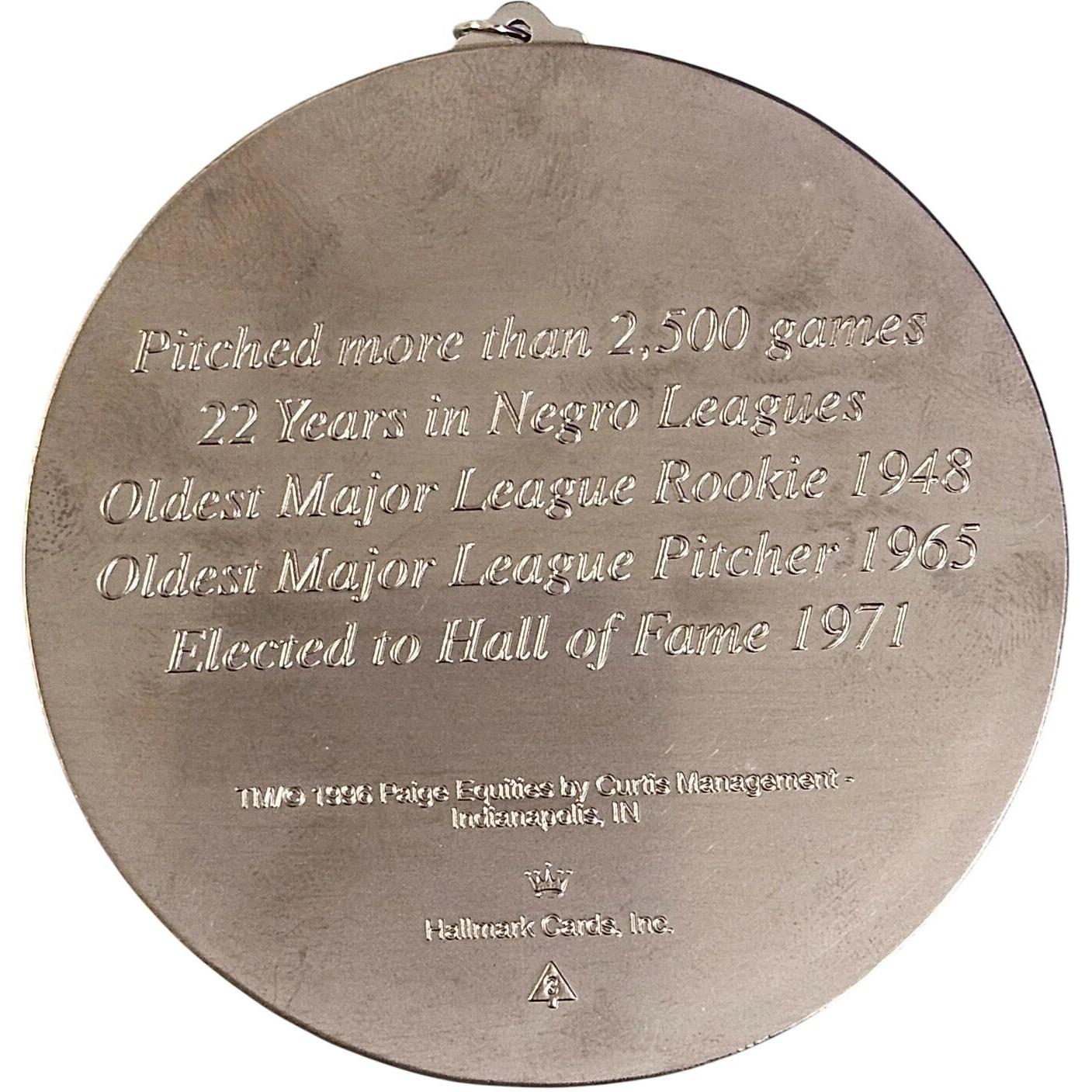 1996 Satchel Paige Hallmark Ornament (Baseball Heroes) QX5304