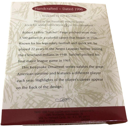 1996 Satchel Paige Hallmark Ornament (Baseball Heroes) QX5304