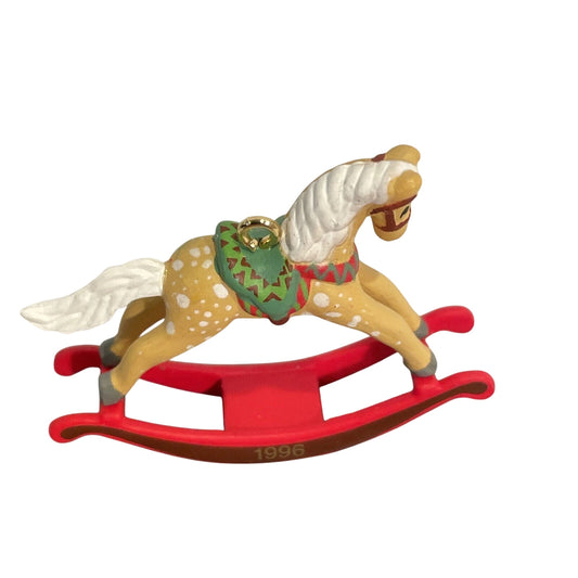 1996 Spotted - Red Rockers Hallmark Ornament (Miniature Rocking Horse) QXM4121