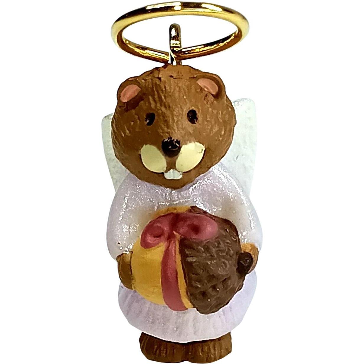 1996 Squirrel Angel with Nut Hallmark Ornament (Nature's Angels) QXM4111