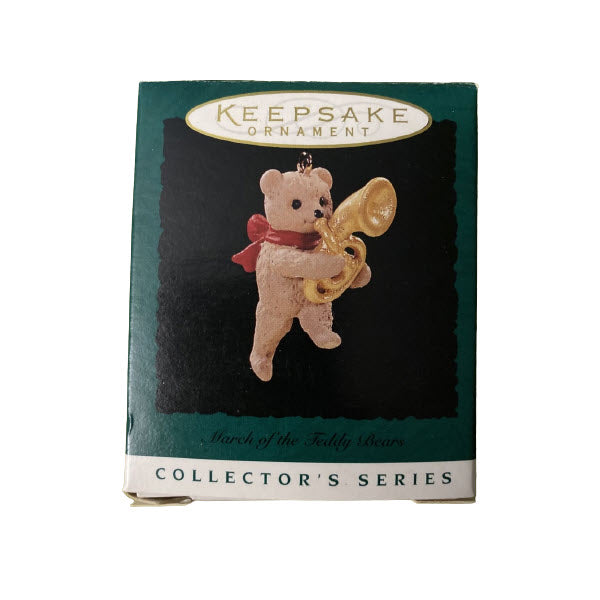 1996 Teddy with Horn Hallmark Ornament (March of the Teddy Bears) QXM4094