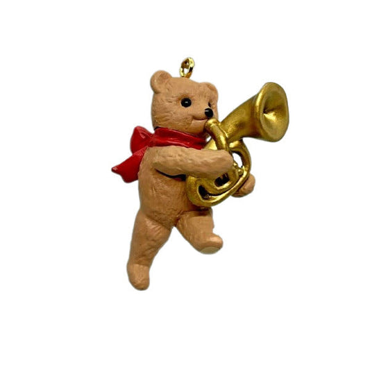 1996 Teddy with Horn Hallmark Ornament (March of the Teddy Bears) QXM4094
