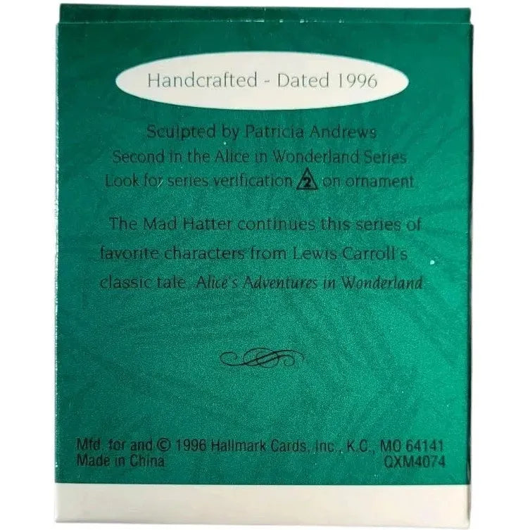 1996 The Mad Hatter Hallmark Ornament (Alice in Wonderland) QXM4074