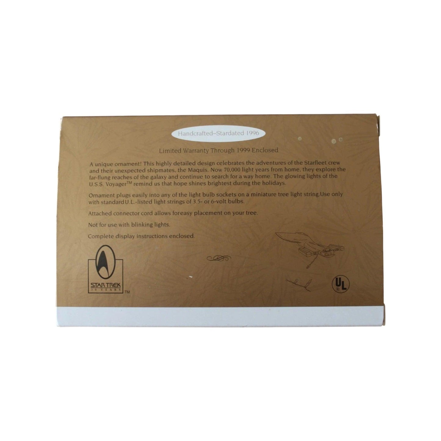 1996 U.S.S. Voyager Hallmark Ornament (Star Trek) QXI7544 Image6