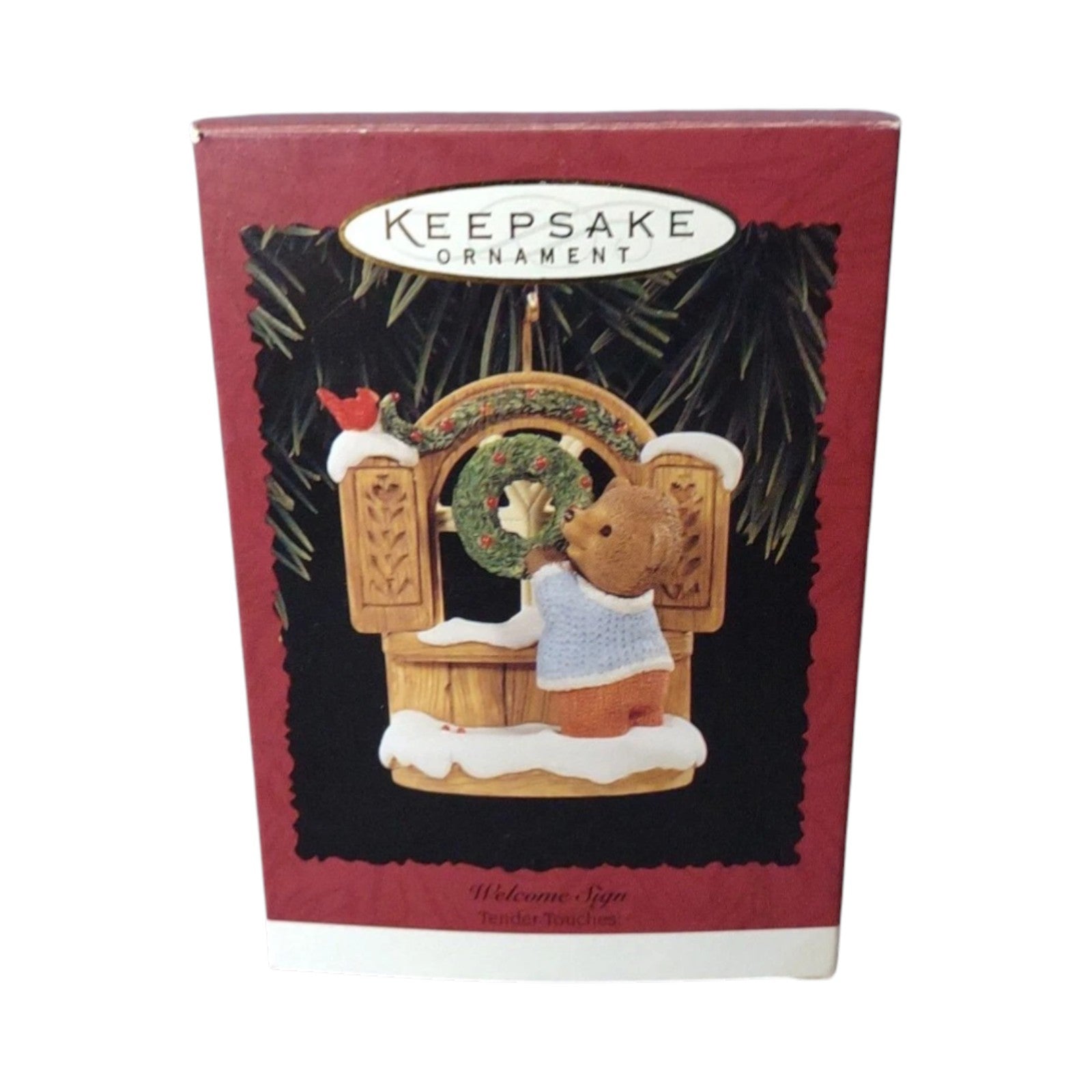1996 Welcome Sign Hallmark Ornament (Tender Touches) QX6331 Image2